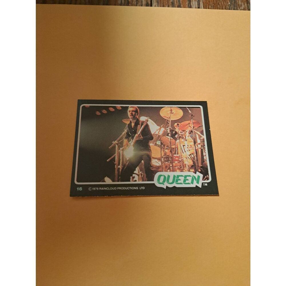 Vintage 1979 Rain Cloud Productions Queen Trading Card #16 Rock Band Memorabilia